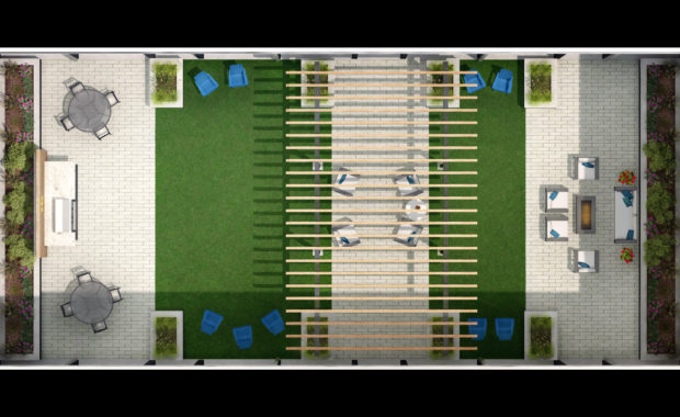 Diagram of outdoor courtyard area