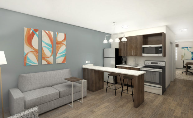 Rendering of interior suite