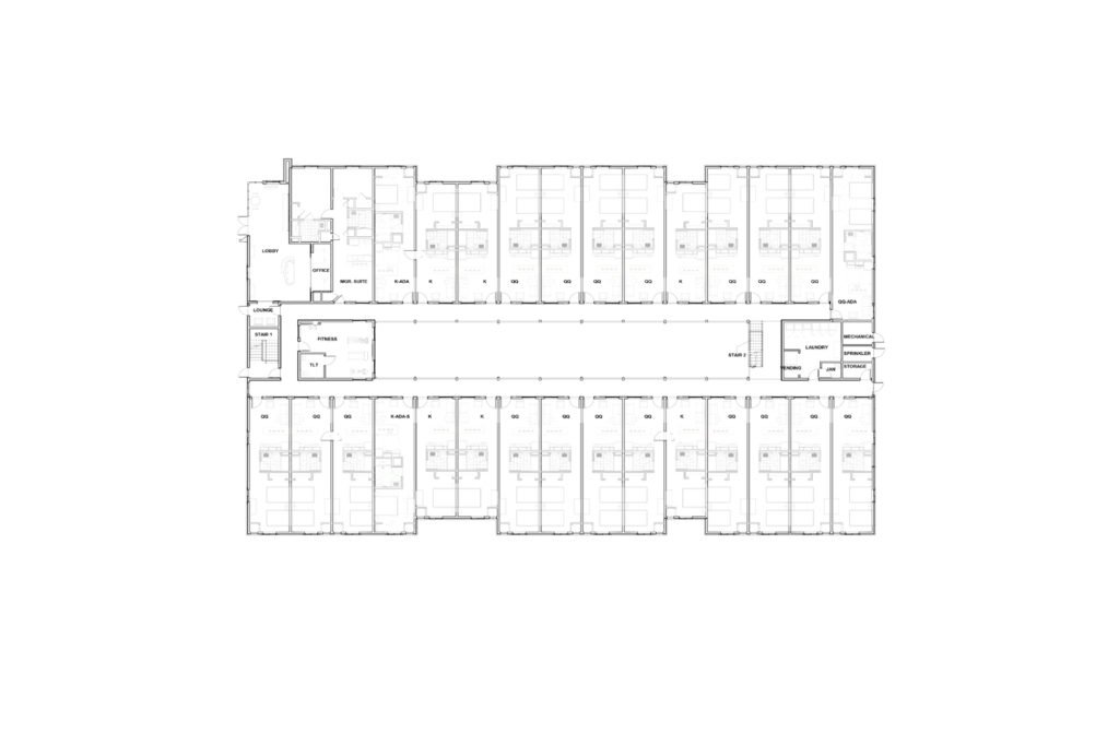 2-Story, 59 room Floorplan, Level 1