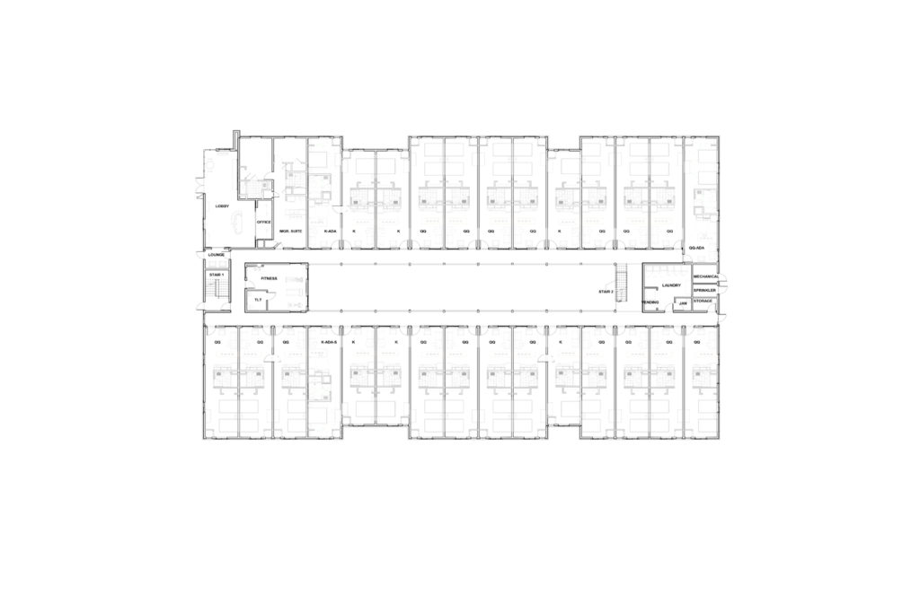 2-Story, 59 room Floorplan, Level 1