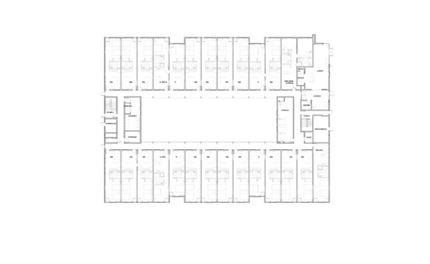 3-Story, 88 room Floorplan, Level 1