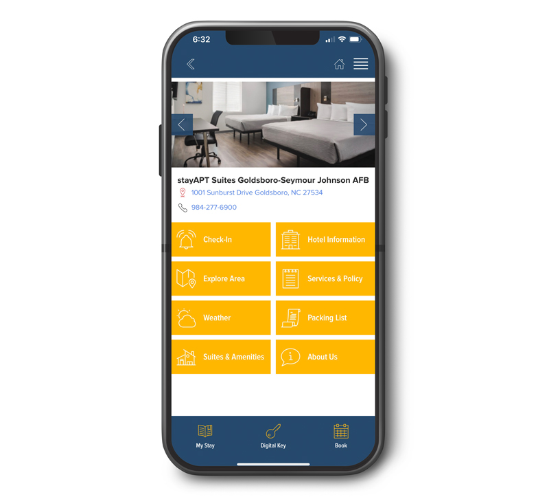 stayAPT Suites mobile app