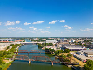 Aerial photo Downtown Waco Texas