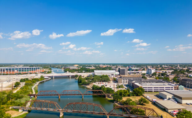 Aerial photo Downtown Waco Texas